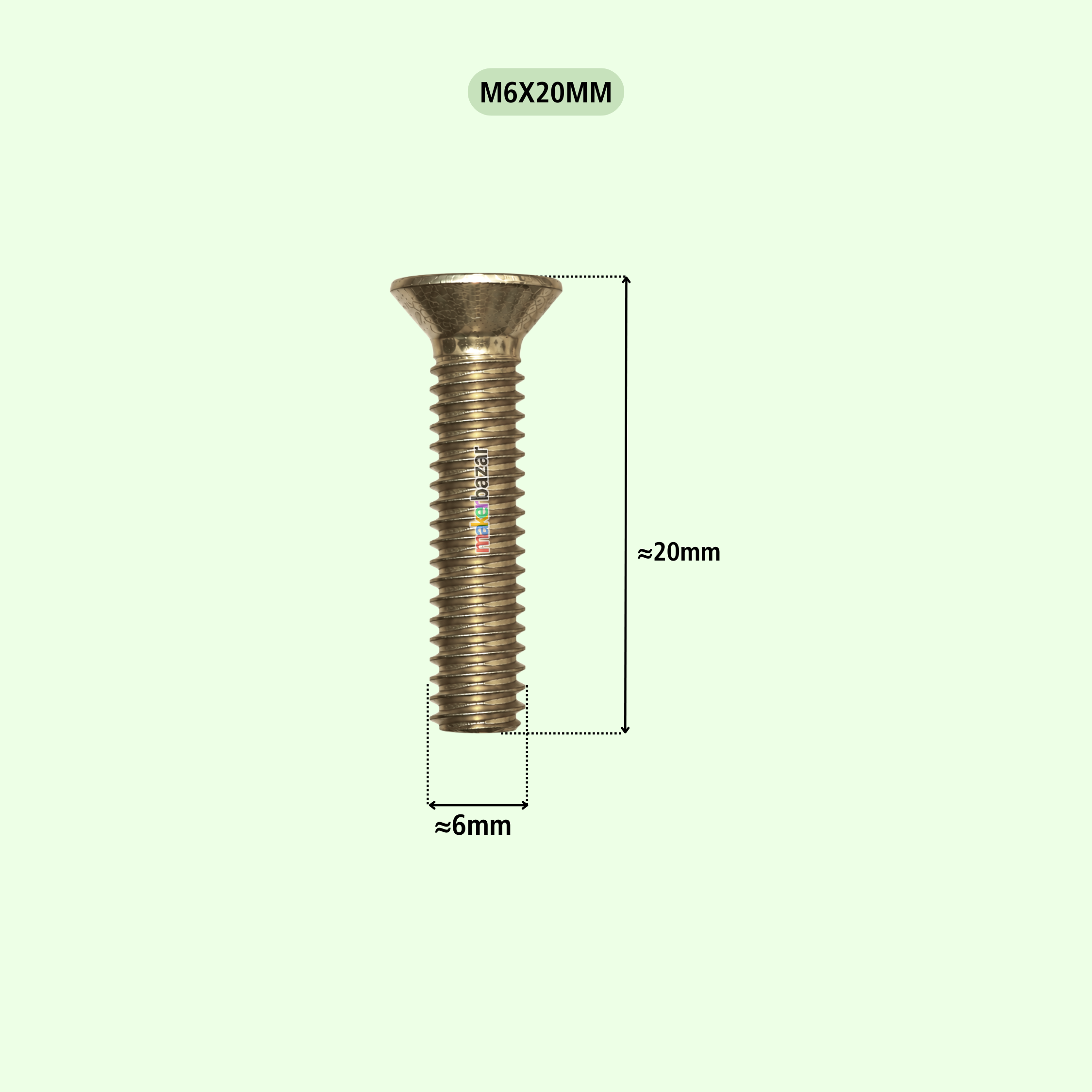 Philips Countersunk Gold Plated Flat Head Machine Screw