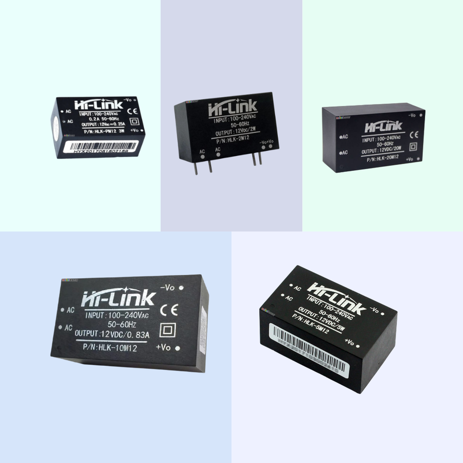 Hi-Link 12V AC to DC Power Supply Module - 2W/3W/5W/10W/20W