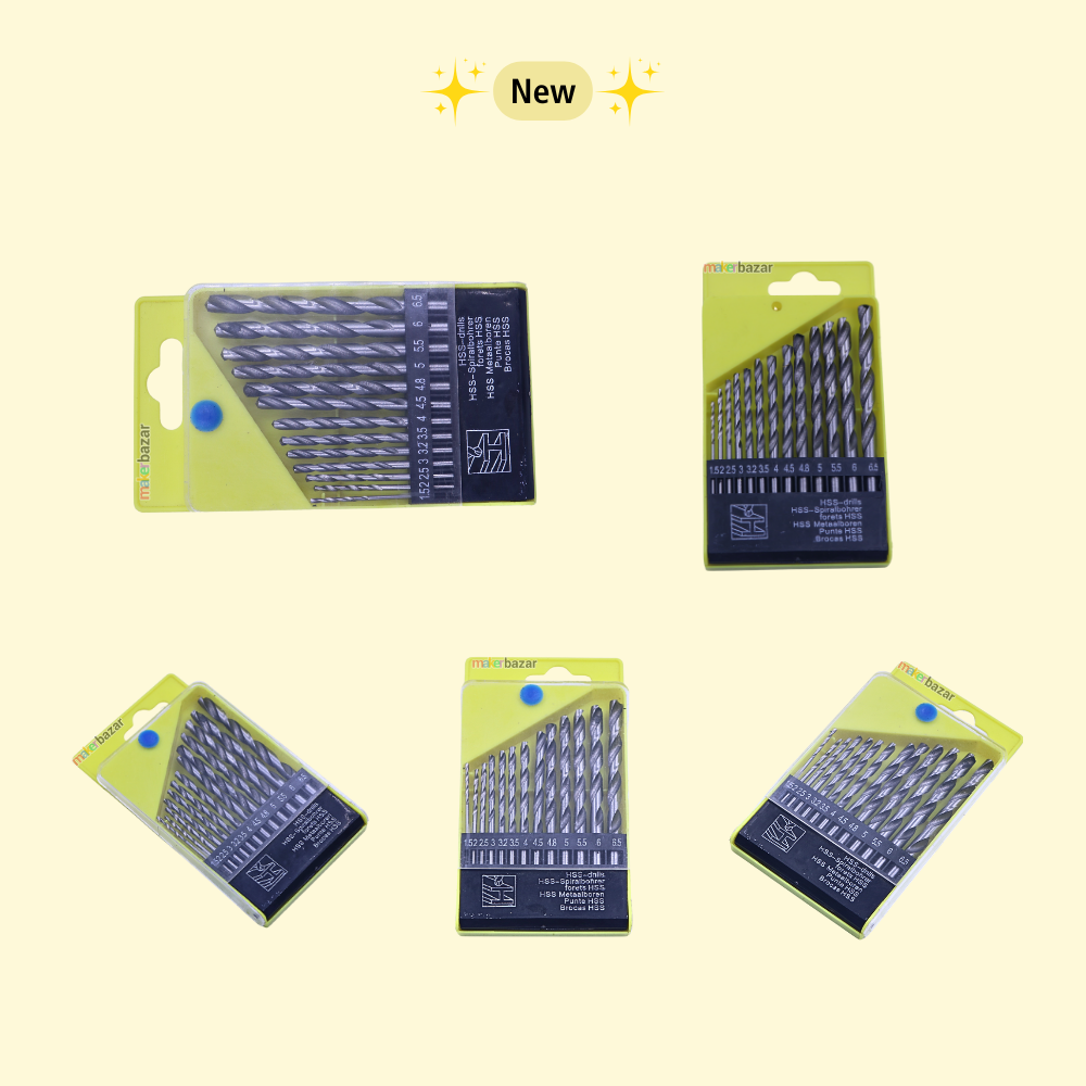 Generic: 13pcs HSS Straight Shank Twist Drill Bit Set Kit with Case (1.5-6.5mm)