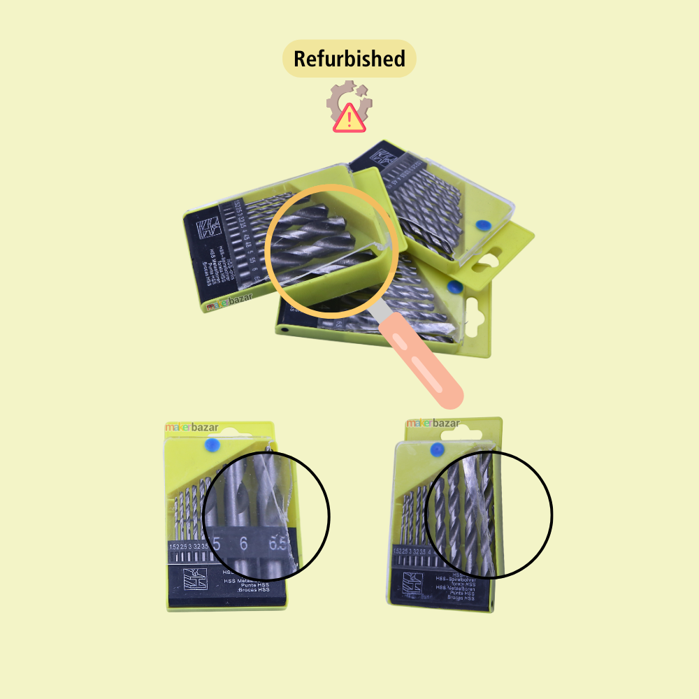 Generic: 13pcs HSS Straight Shank Twist Drill Bit Set Kit with Case (1.5-6.5mm)