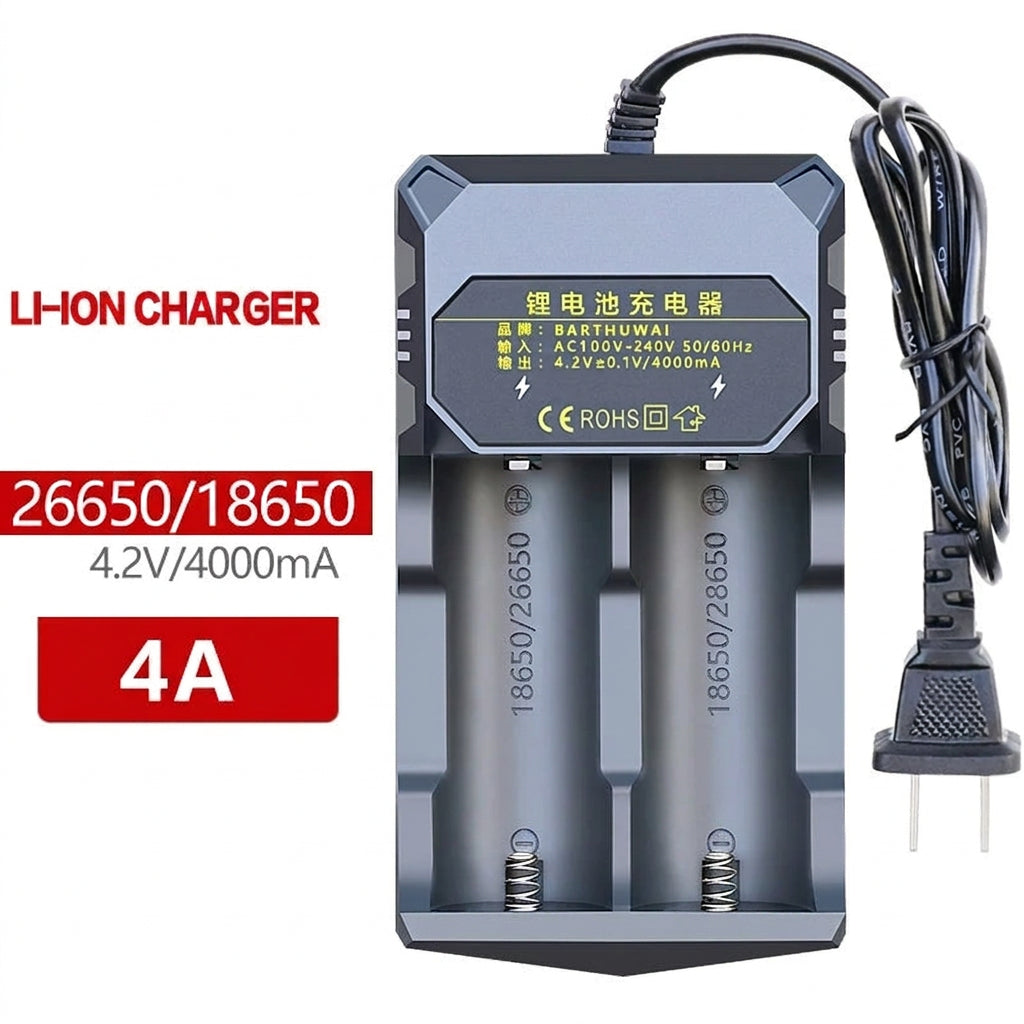 4.2V MS-T650 18650 26650 Dual Li-ion Battery Charger