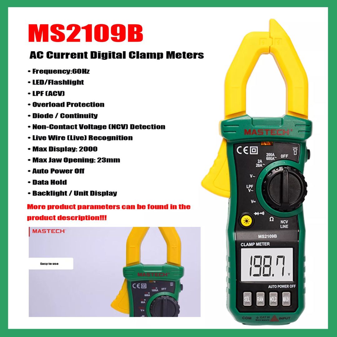 Mastech: MS2109-Series True RMS Digital Clamp Meter