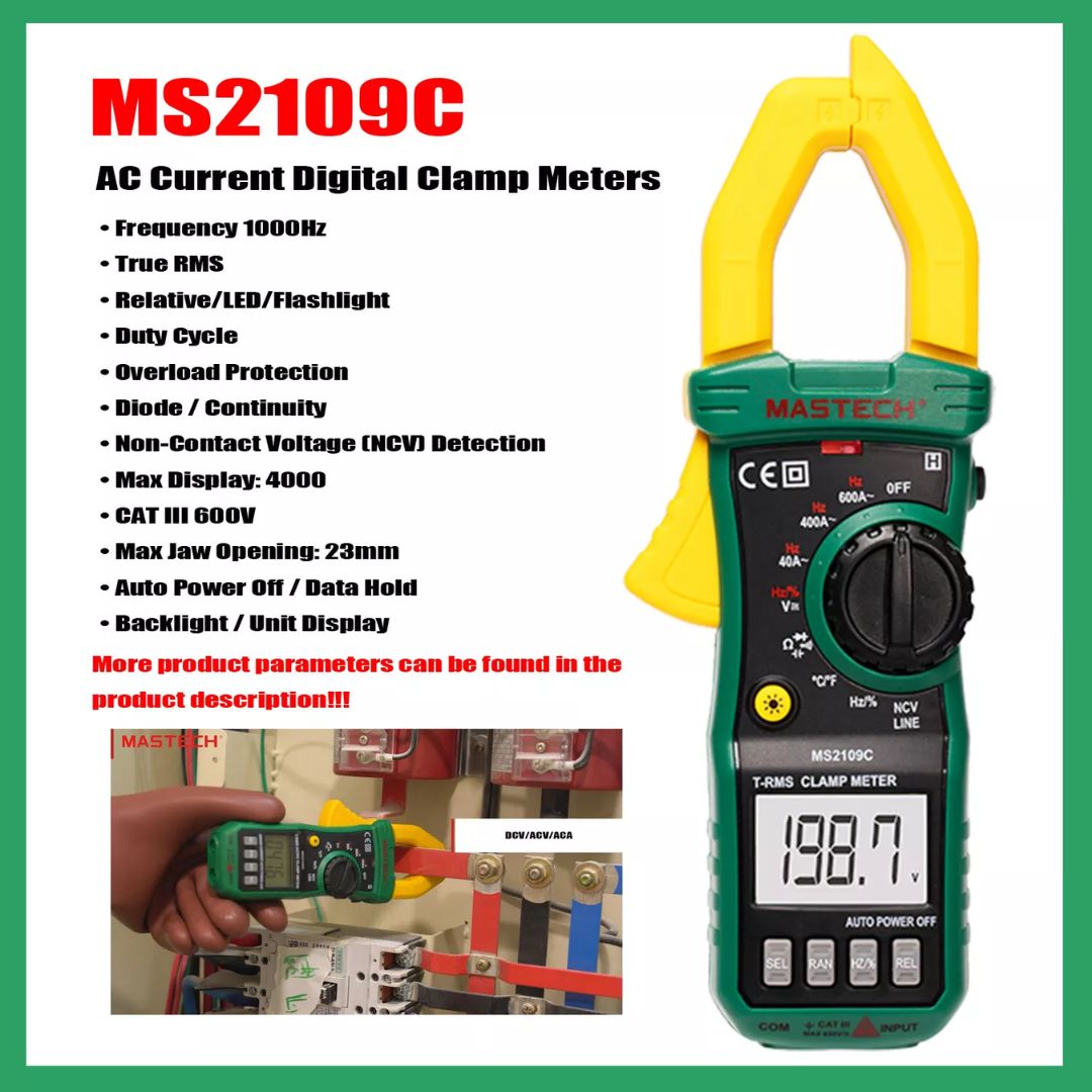 Mastech: MS2109-Series True RMS Digital Clamp Meter