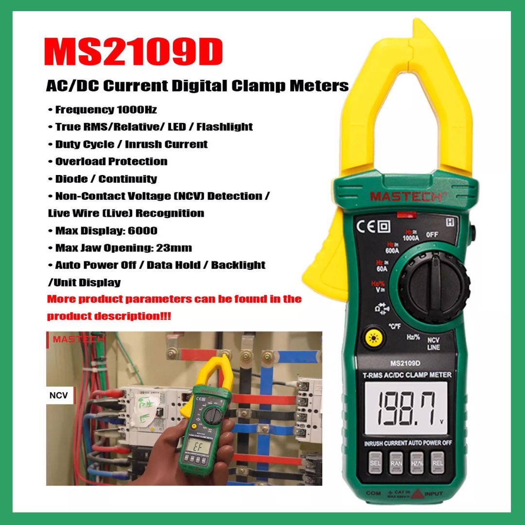 Mastech: MS2109-Series True RMS Digital Clamp Meter