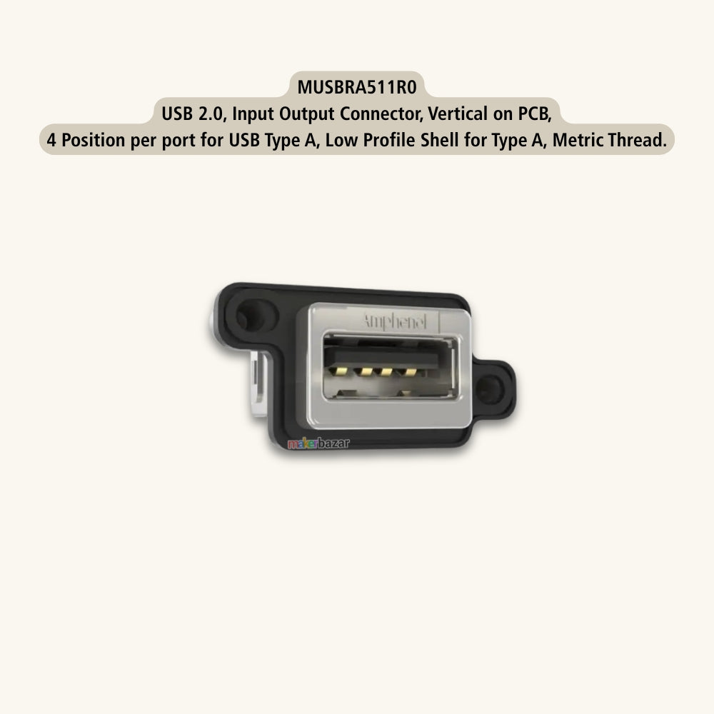 Amphenol: MUSBR-Series USB Connectors Rugged Through-Hole