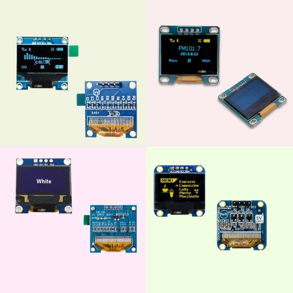 Buy 0.96" 128x64 OLED Display Module – Blue/Yellow/White – 4/7 Pin ...