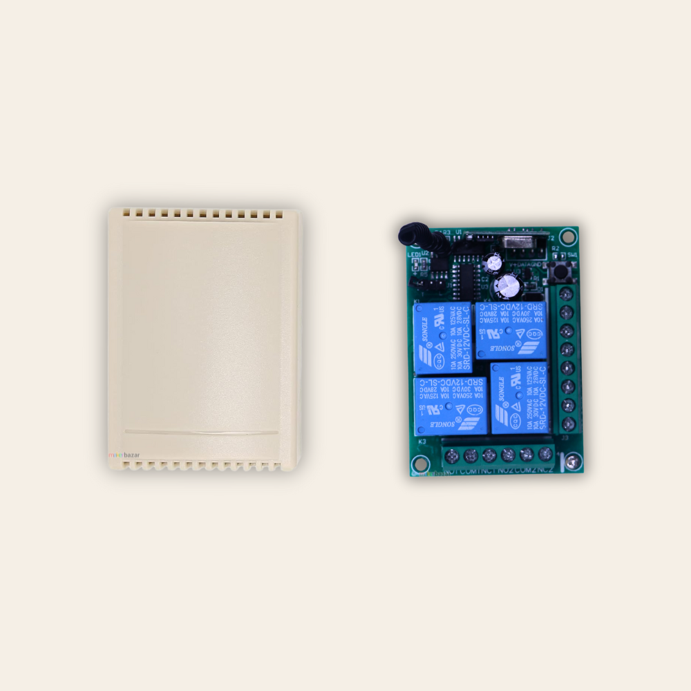 12VDC 433MHz 4-Channel RF Receiver Module with Protective Casing