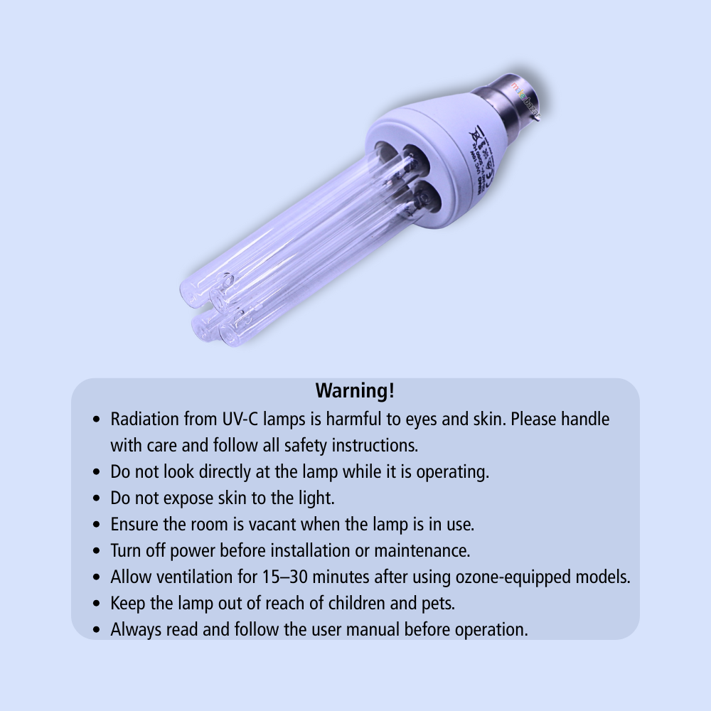 UVC Germicidal Light 220VAC Sterilization UV Lamp Tube