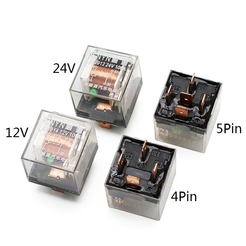 100A SPDT Waterproof Automotive Power Relay Transparent Shell