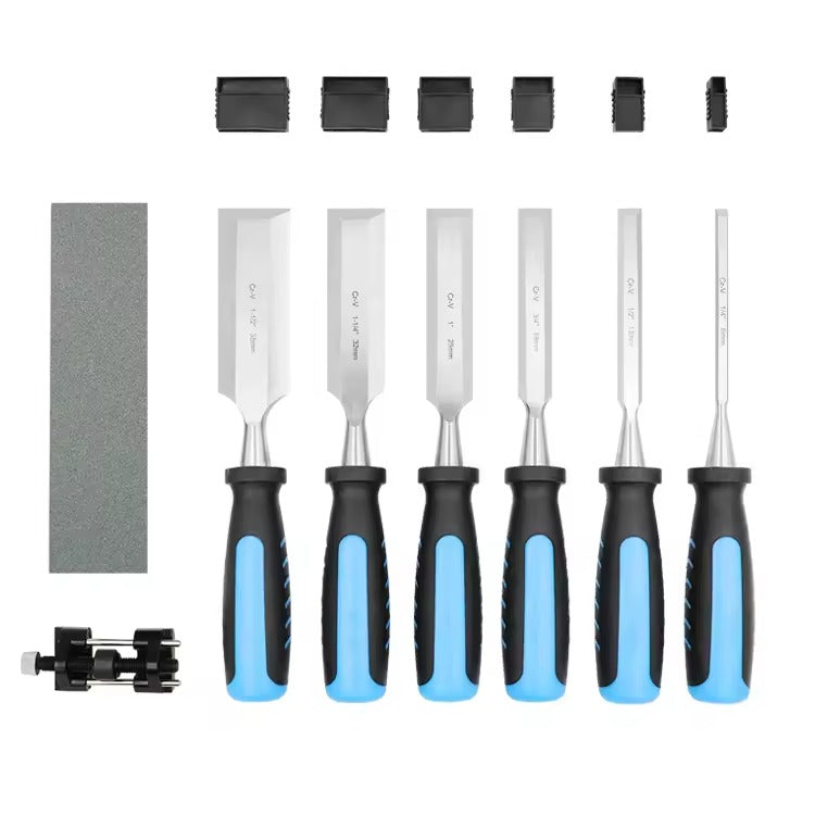 8-Piece Chisel Set with Sharpening Stone