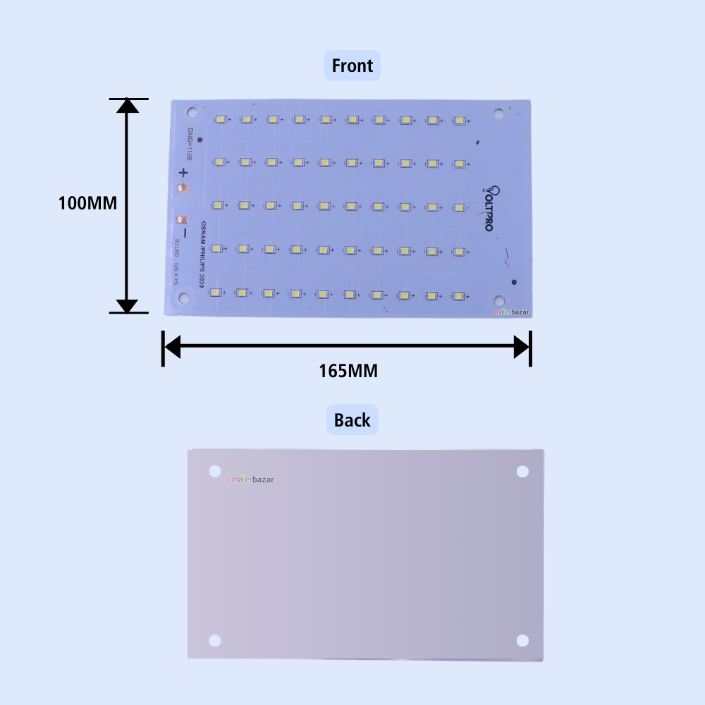 50W White Metal Core LED MCPCB