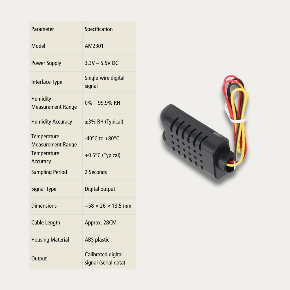 AM2301 DHT21 Temperature and Humidity Sensor Module