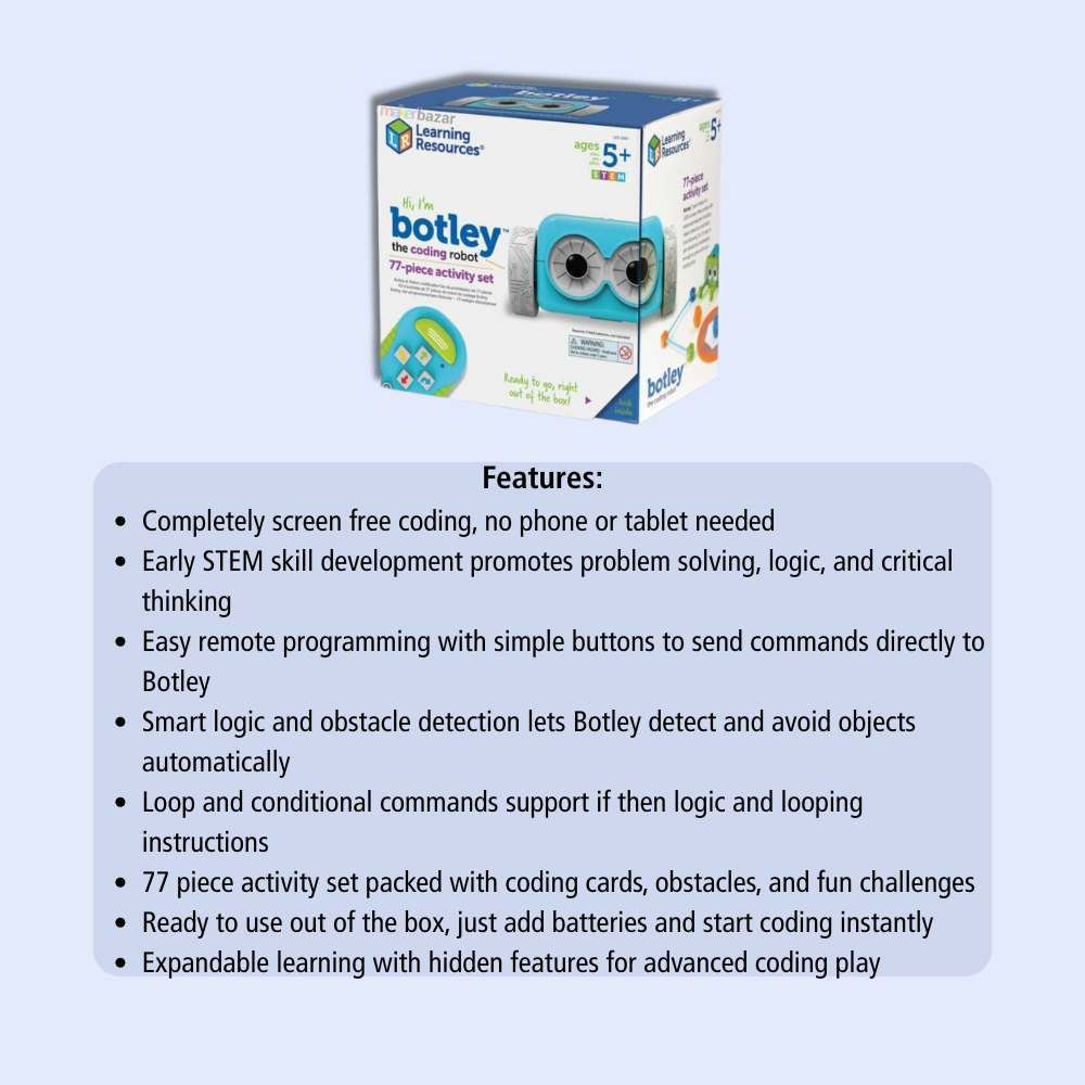 Botley the Coding Robot – Screen-Free STEM Learning Toy for Kids (77-Piece Activity Set)