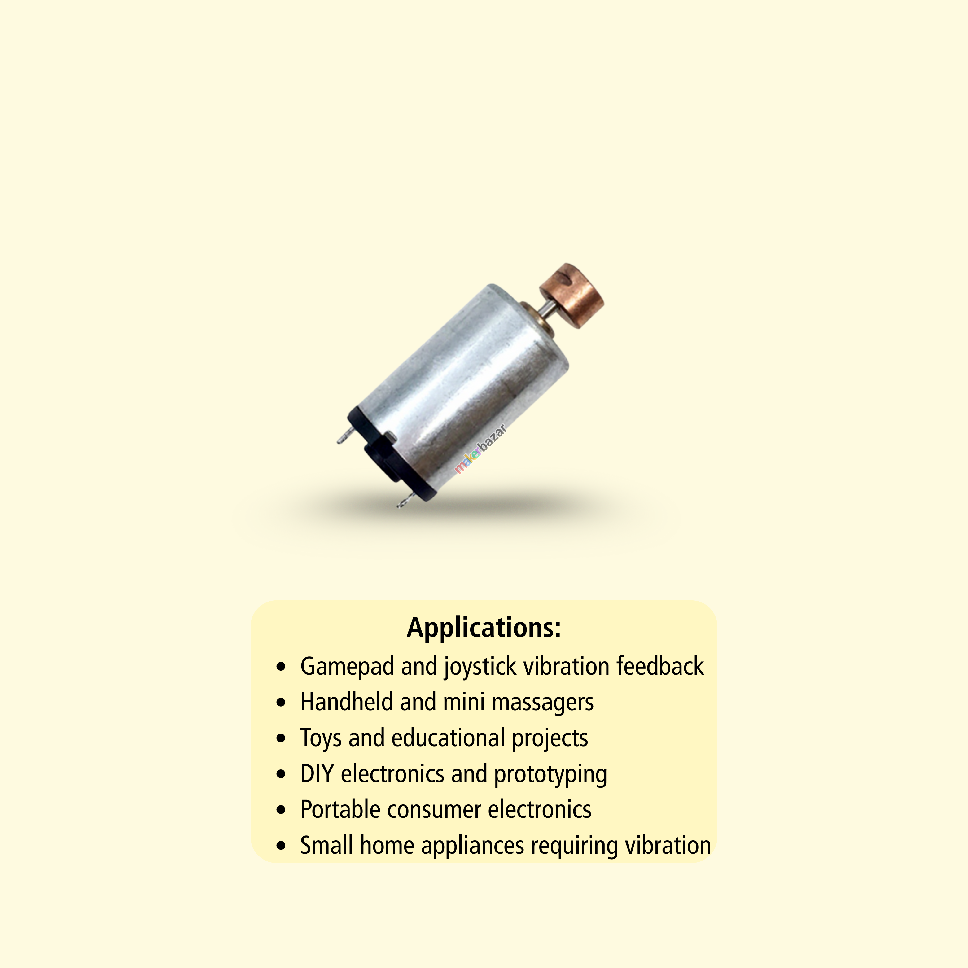 20x12 1.5V–3VDC Mini 12mm Cylindrical Vibration Motor