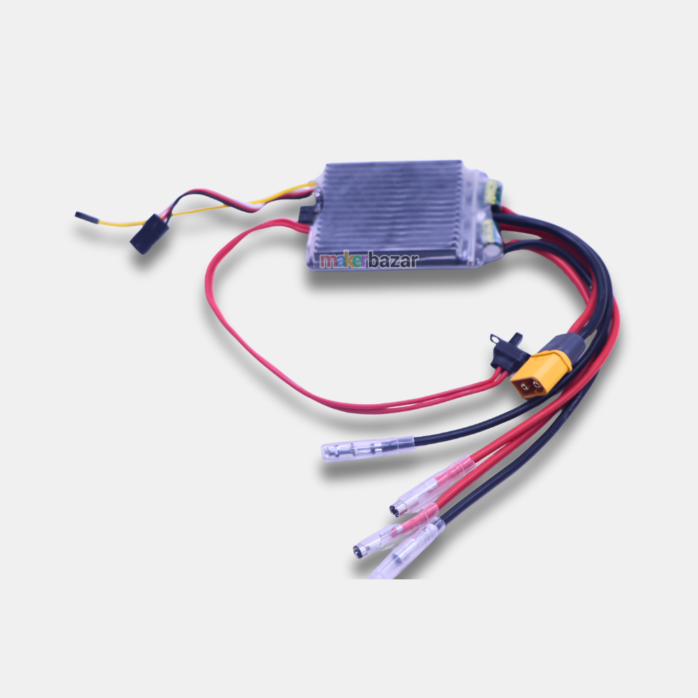 Dual Brushed ESC 80A Waterproof Speed Controller for RC Vehicles