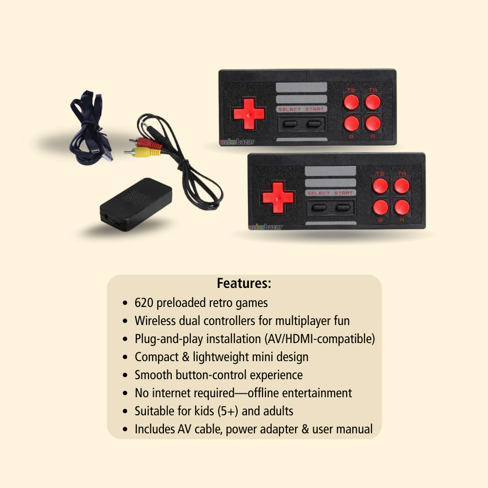 Mini Retro Game Box with Remote