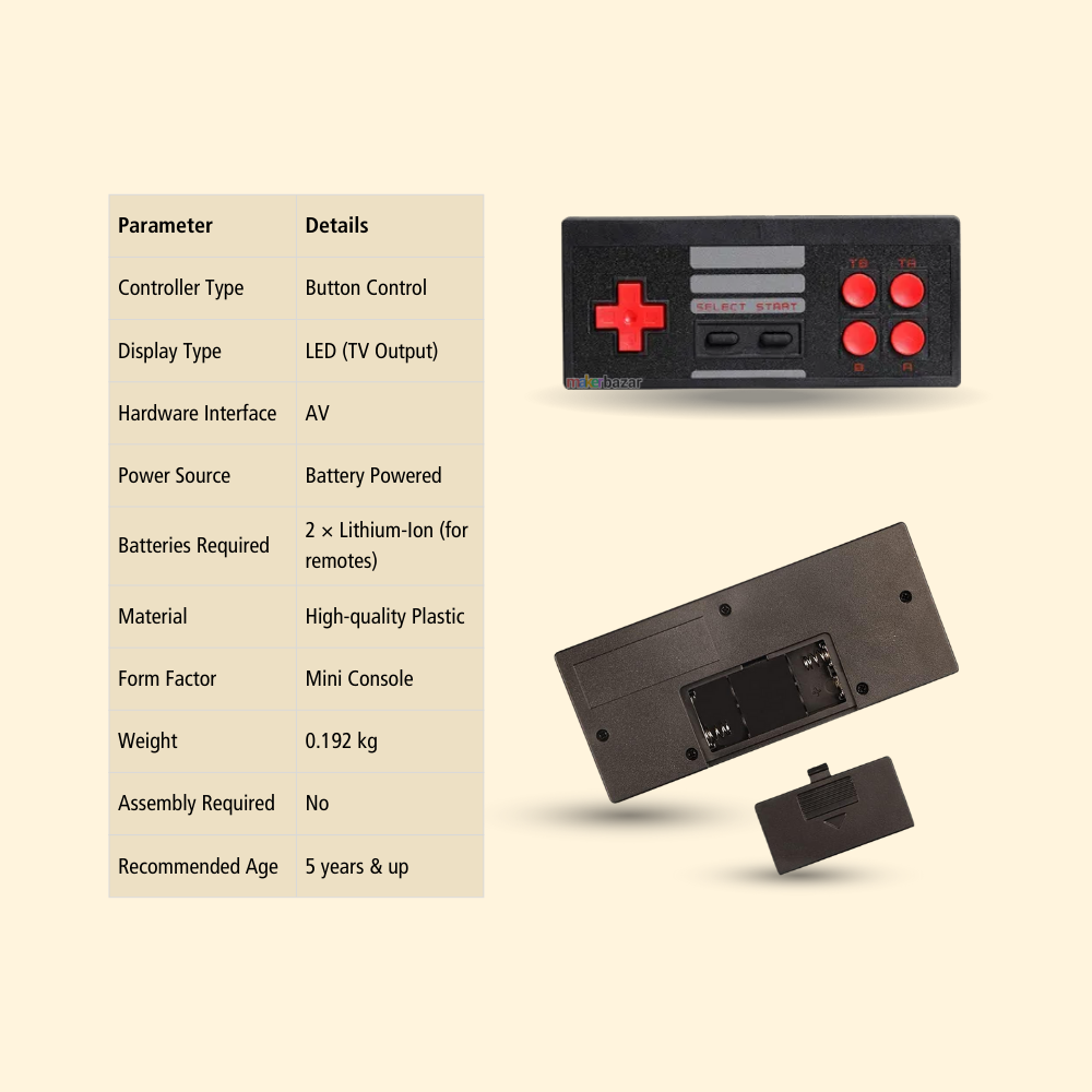 Mini Retro Game Box with Remote