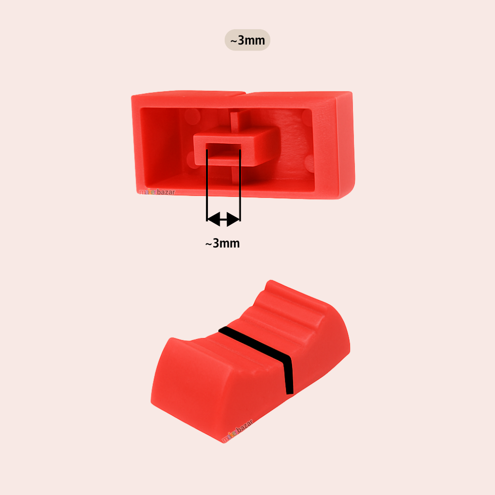 Fader Knob Touch Sensitive Slider Ribbed Mixer Potentiometer Cap