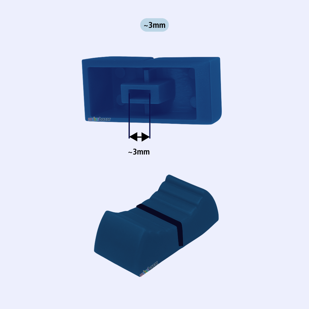 Fader Knob Touch Sensitive Slider Ribbed Mixer Potentiometer Cap