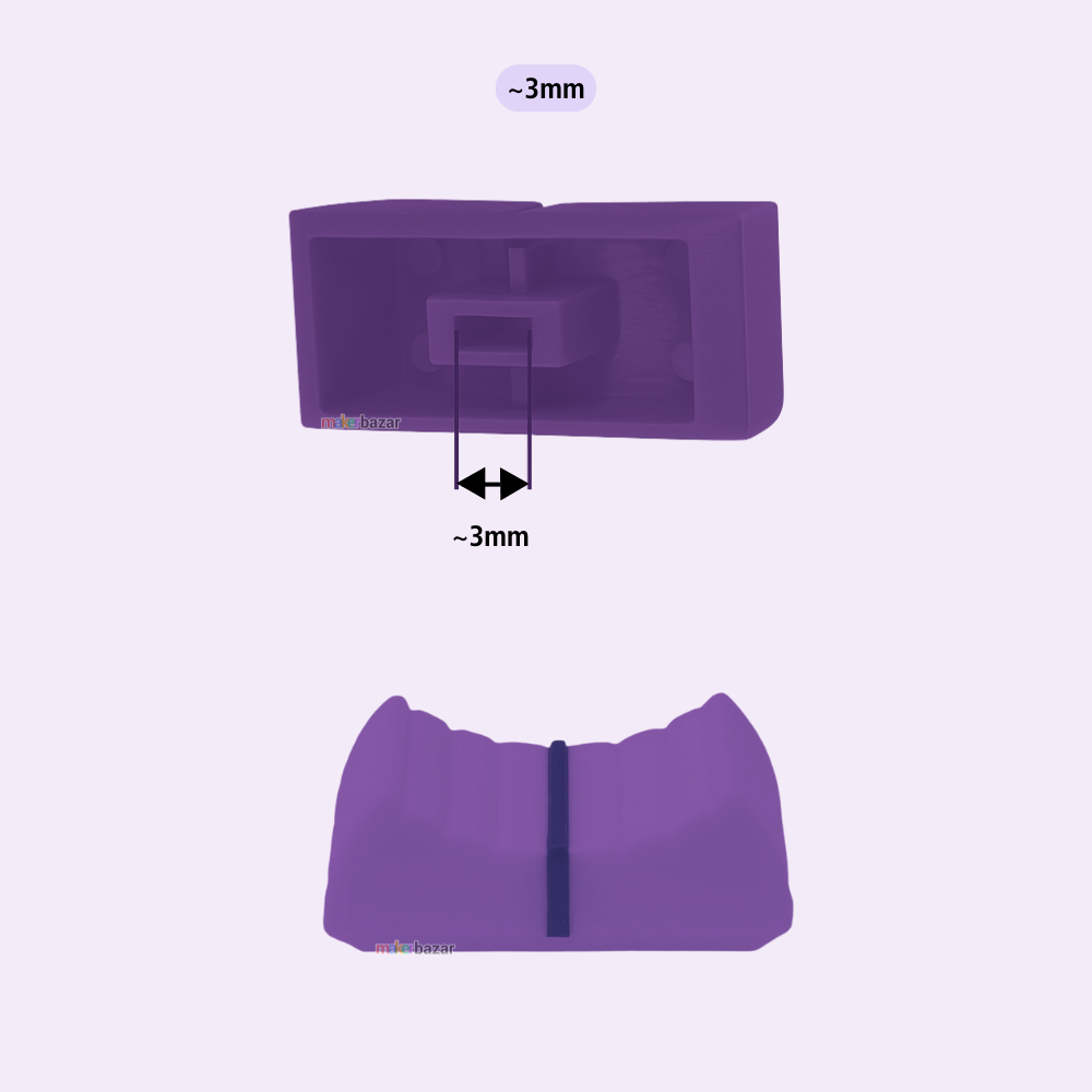 Fader Knob Touch Sensitive Slider Ribbed Mixer Potentiometer Cap