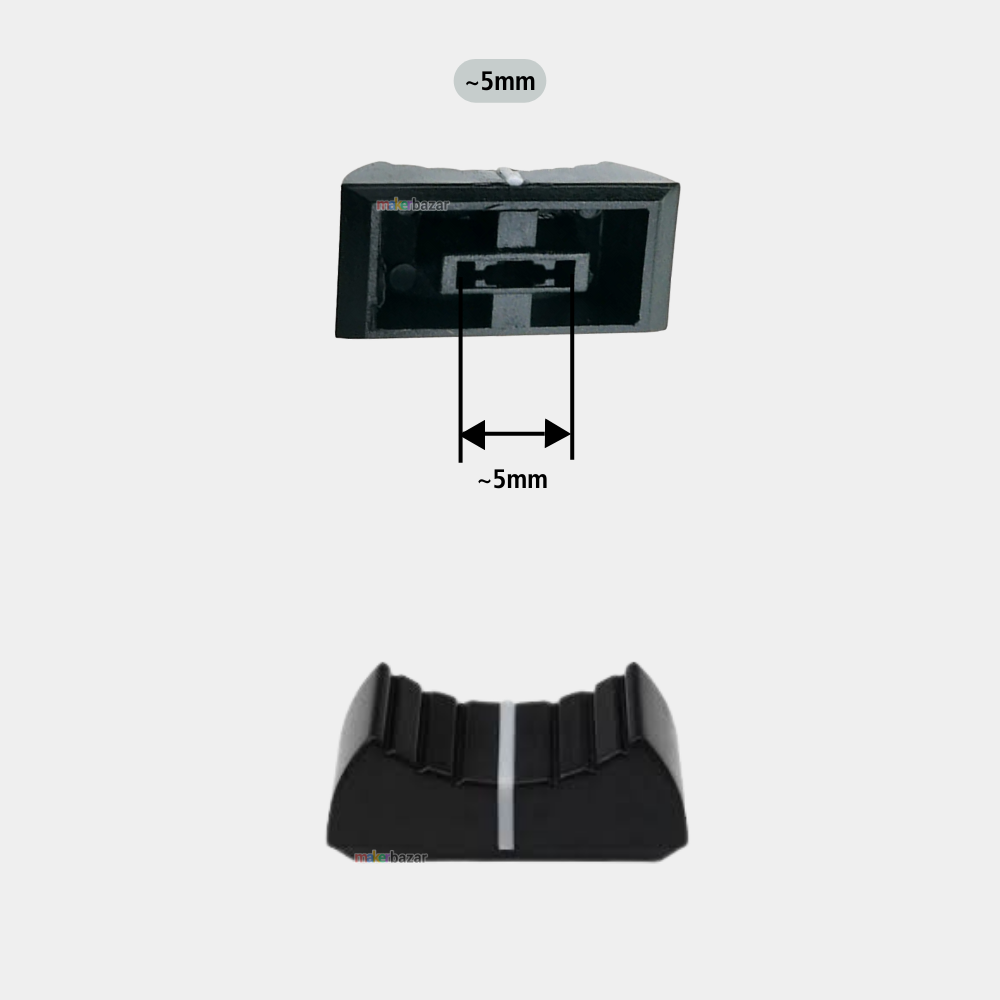 Fader Knob Touch Sensitive Slider Ribbed Mixer Potentiometer Cap