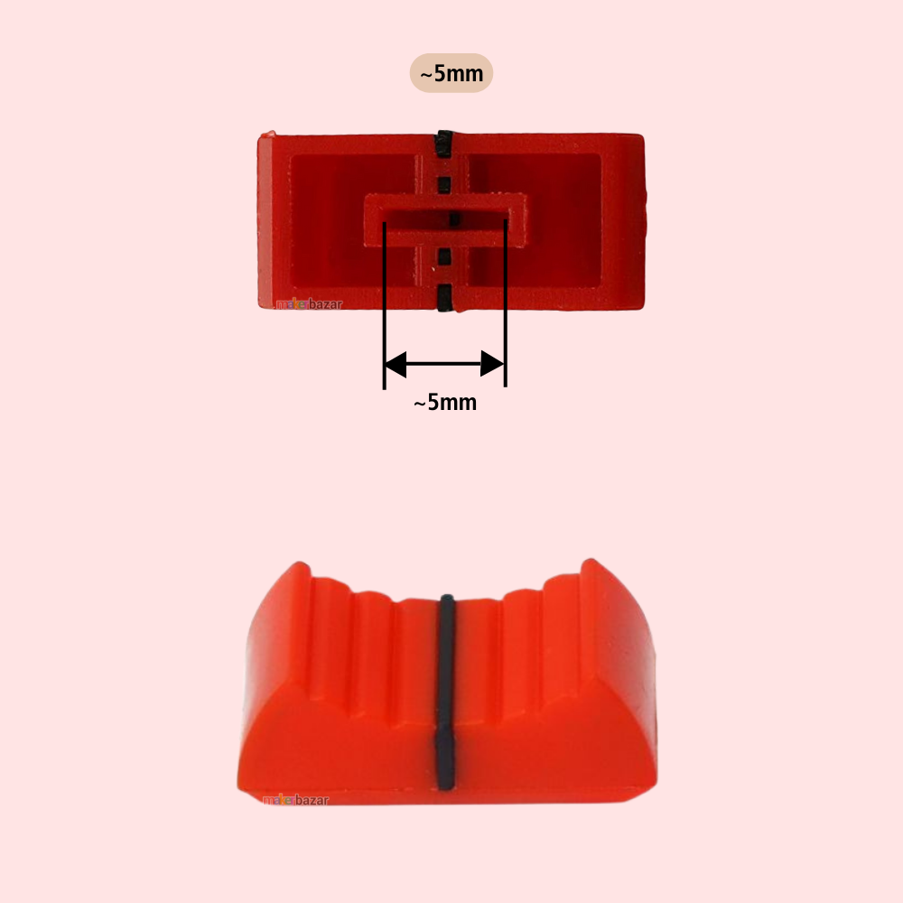 Fader Knob Touch Sensitive Slider Ribbed Mixer Potentiometer Cap