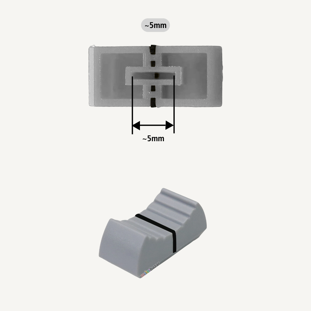 Fader Knob Touch Sensitive Slider Ribbed Mixer Potentiometer Cap
