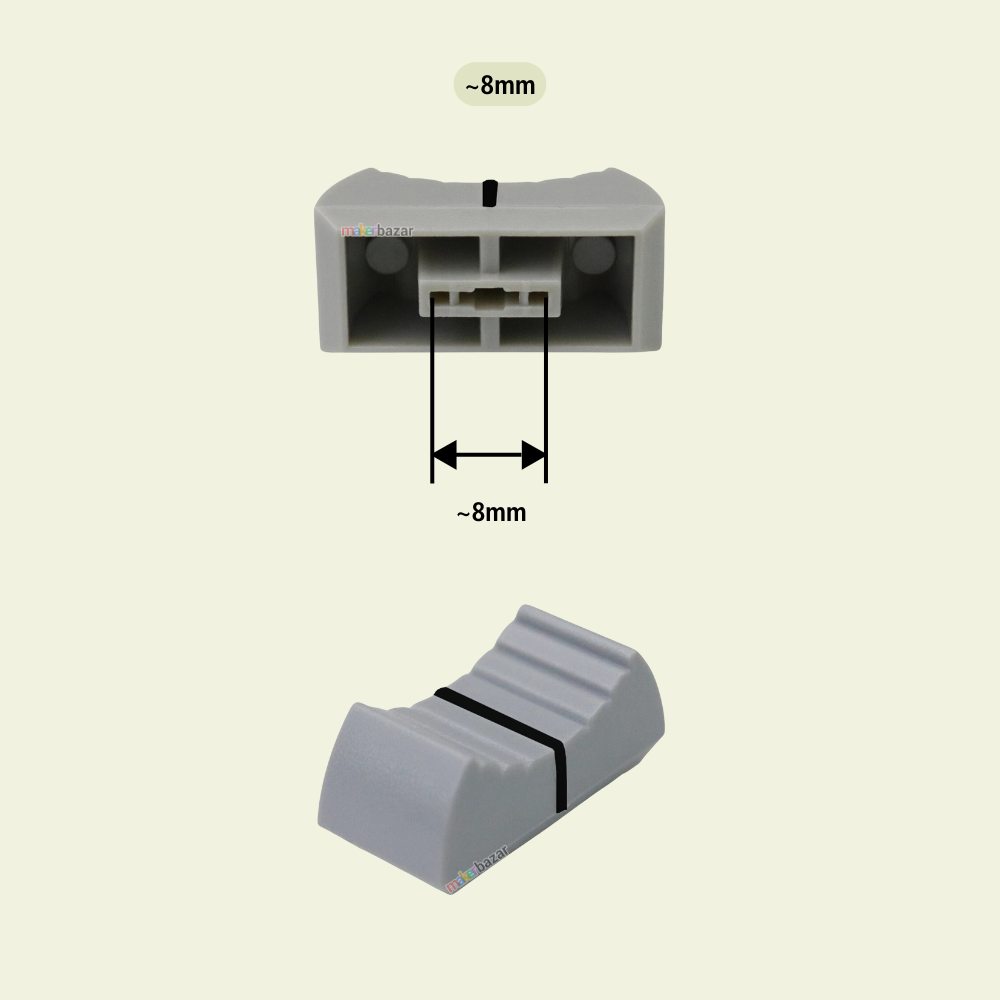 Fader Knob Touch Sensitive Slider Ribbed Mixer Potentiometer Cap