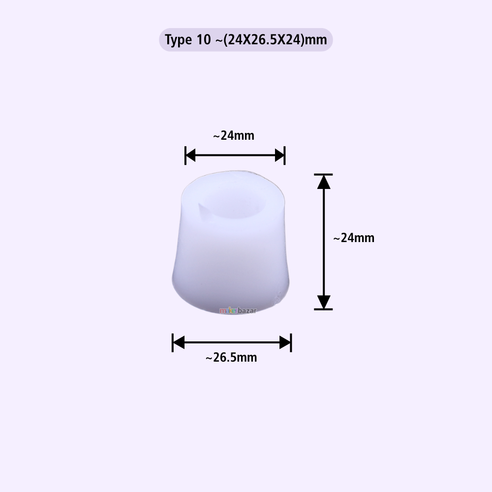 Plastic Furniture Buffer – White Protective Leg Caps (Multiple Sizes)