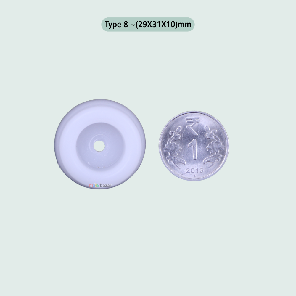 Plastic Furniture Buffer – White Protective Leg Caps (Multiple Sizes)