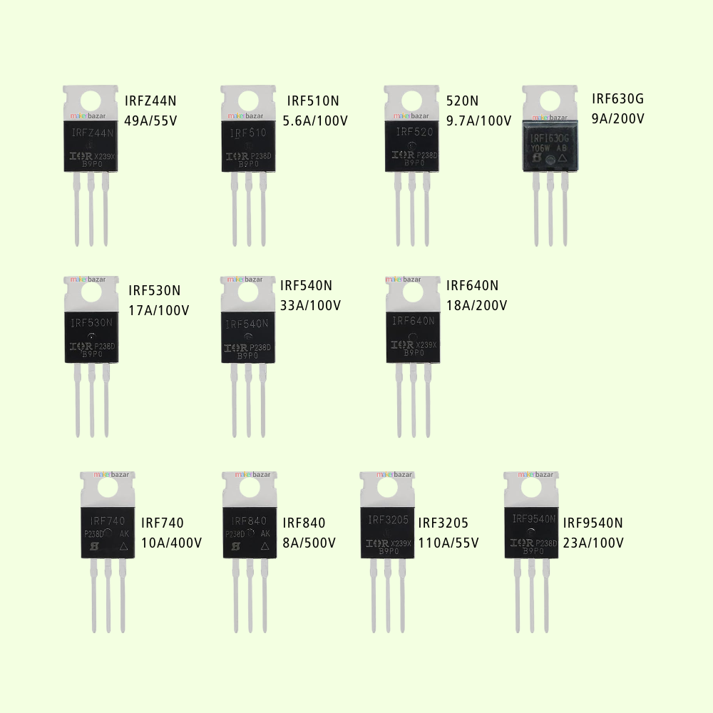 IRF Series N-Channel Power MOSFET Transistor TO-220