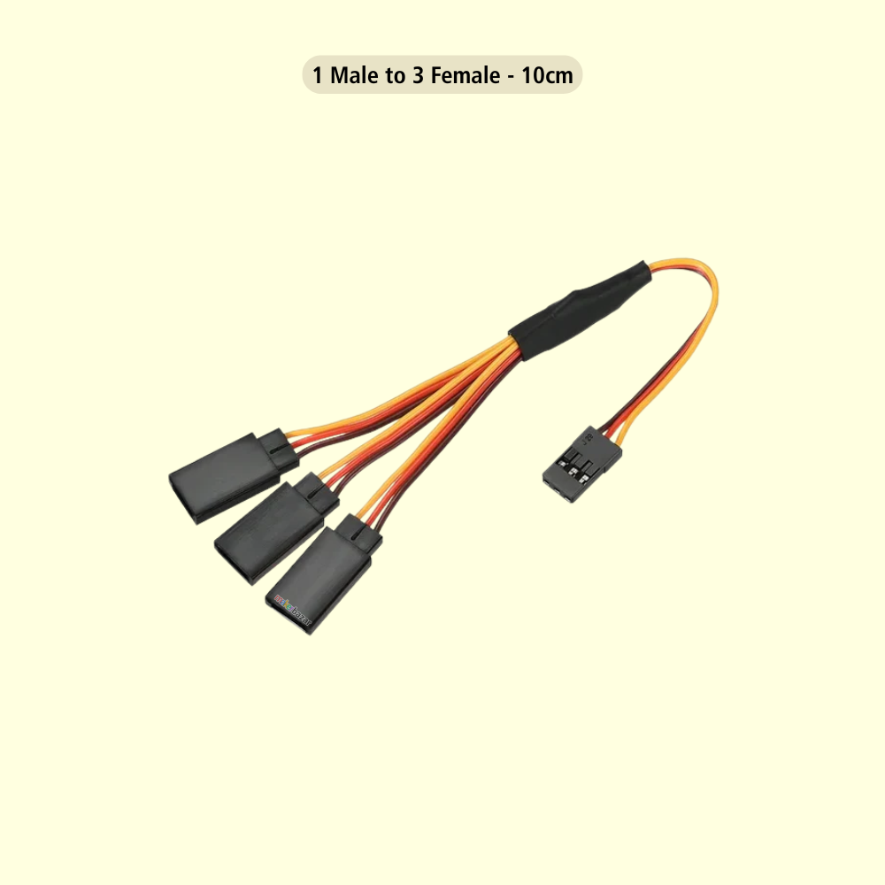 Fielect 10cm Servo Extension Cable - 3-Pin Male To Male Lead For RC Cars, Drones, & Futaba/JR Servos - View #4