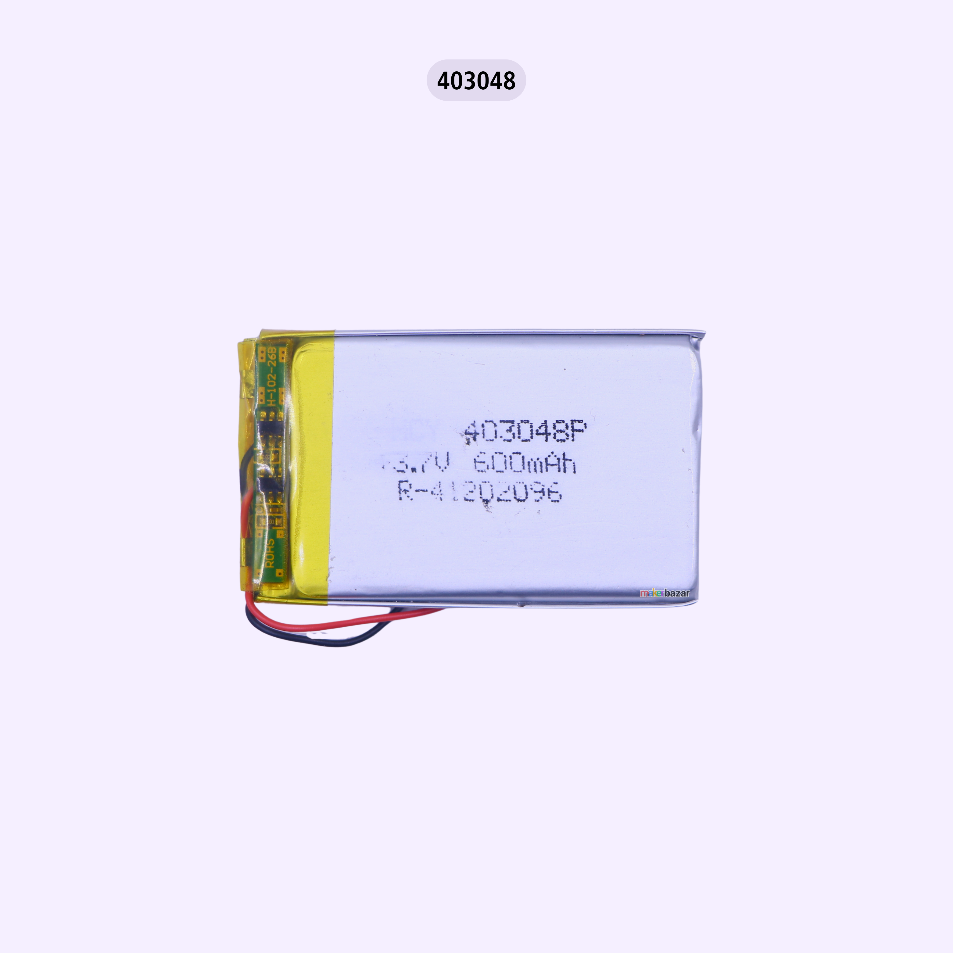 KP 3.7V 600mAh LiPo Battery – Single Cell Lithium Polymer Pack