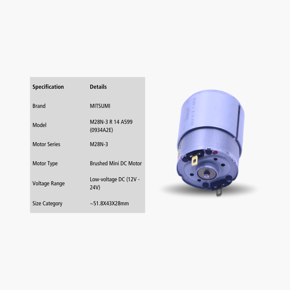 MITSUMI M28N-3 R 14 A599 Mini DC Motor