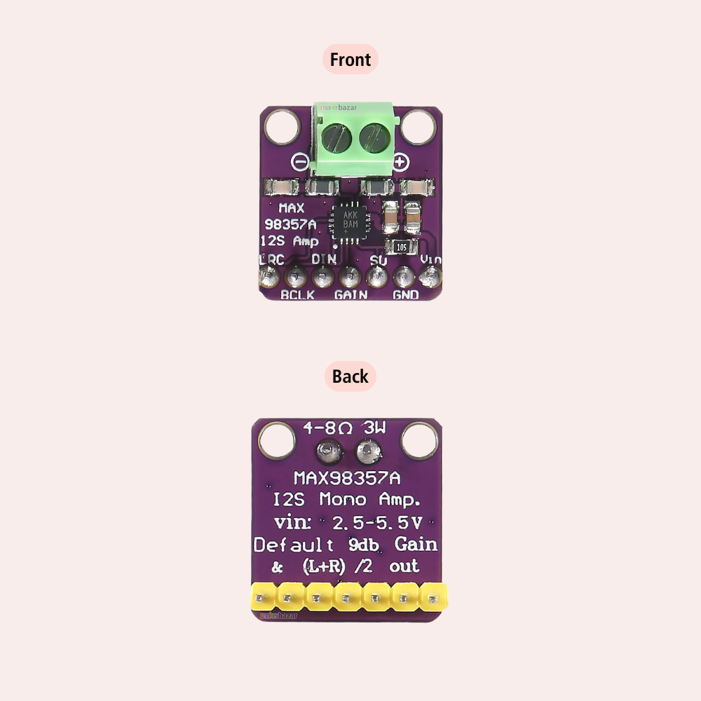 MAX98357 I2S 3W Class D Amplifier Breakout Interface DAC MAX98357 I2S 3W Class D Amplifier Breakout Interface DAC