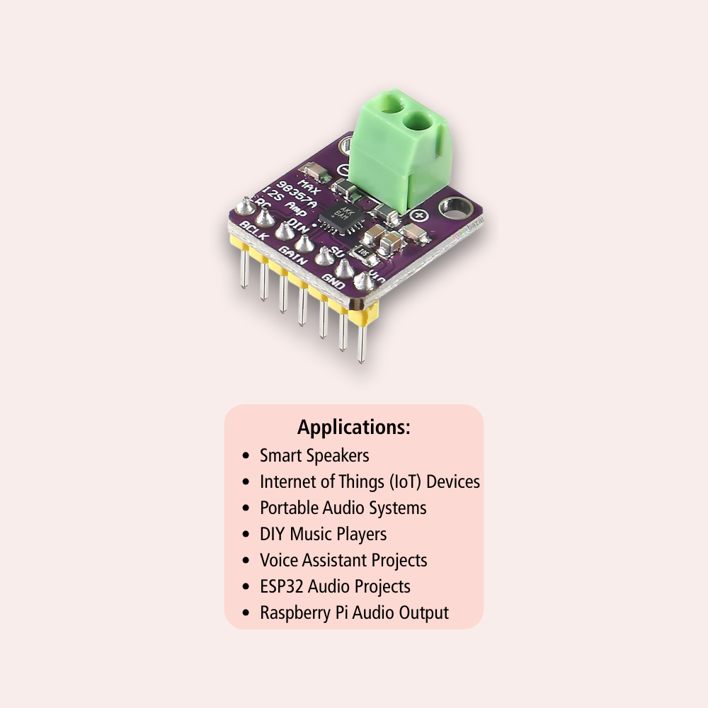 MAX98357 I2S 3W Class D Audio Decoder Module | Digital Amplifier for ...