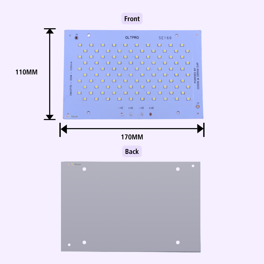 100W 2835 SMD LED MCPCB For Street/Flood Lighting