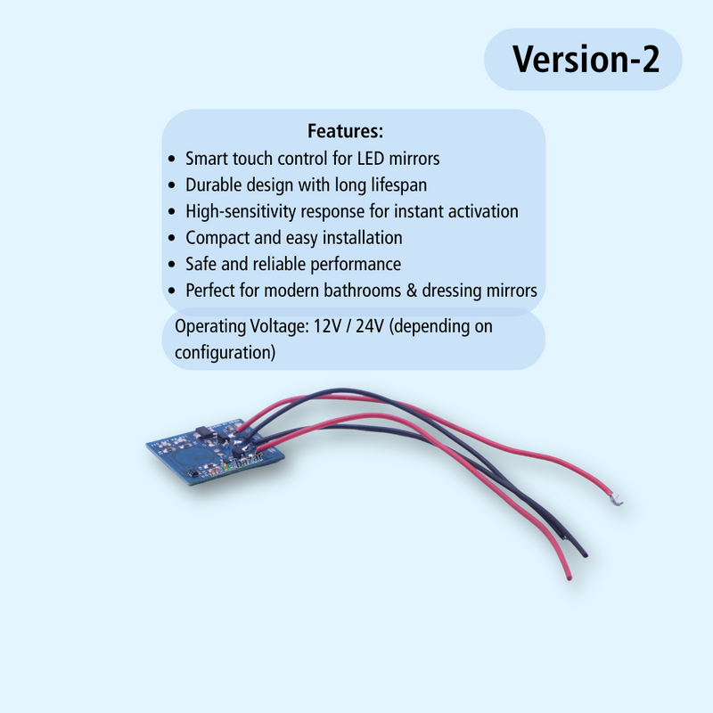 Mirror Touch Sensor (V1, V2, V3) | Smart Touch Switch for LED Mirrors