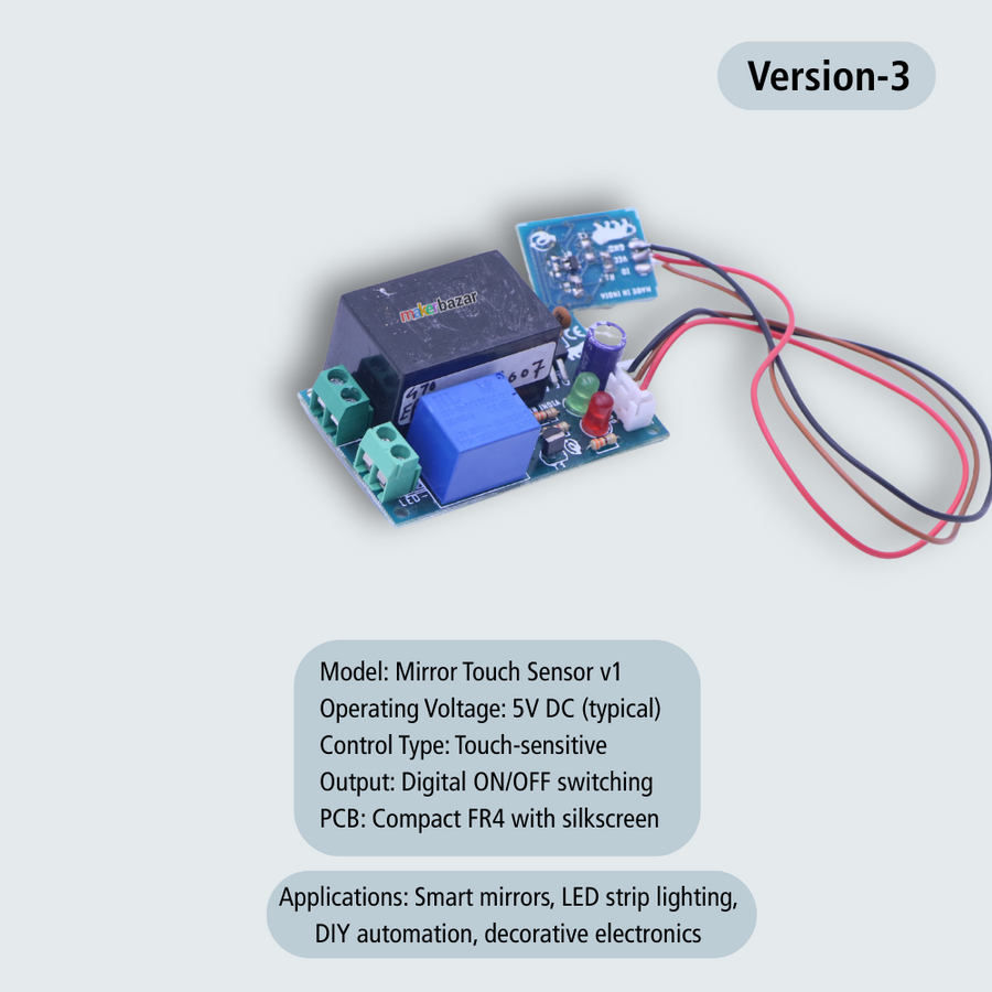 Mirror Touch Sensor (V1, V2, V3) | Smart Touch Switch for LED Mirrors