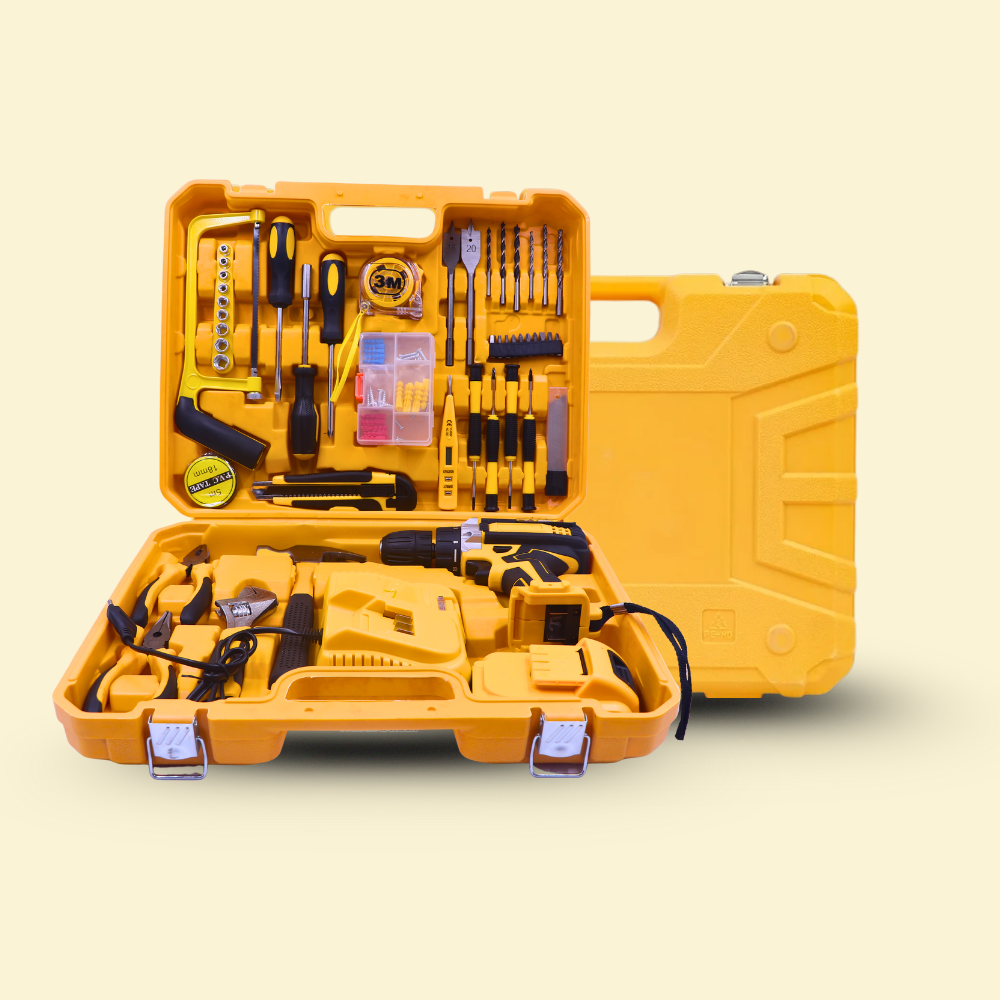 Multifunctional Tools Multifunctional 21V Household Tool Kit with Impact Drill and Accessories