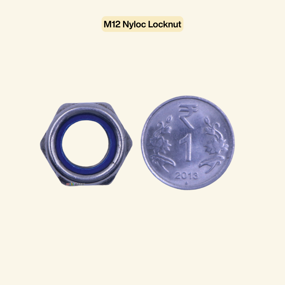 SS Nylon Self Lock-Nut Hex Insert-Nut [Pack of 10]