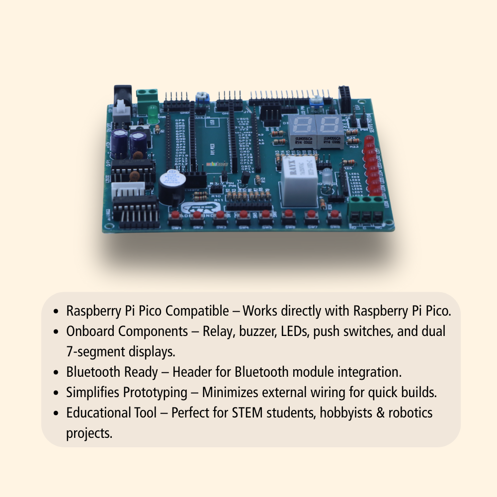 Raspberry Pi Pico Development Shield – Prototyping Expansion Board