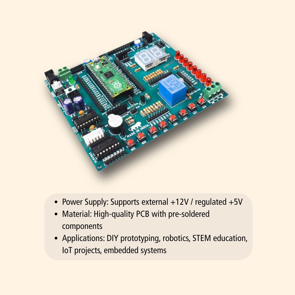 Raspberry Pi Pico Development Shield – Prototyping Expansion Board