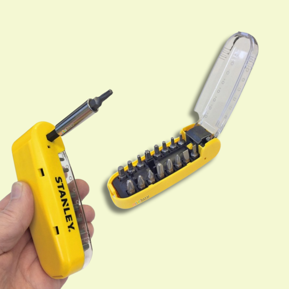Stanley STA62635 Ratchet Screwdriver Set with 17 Bits & Integrated Storage
