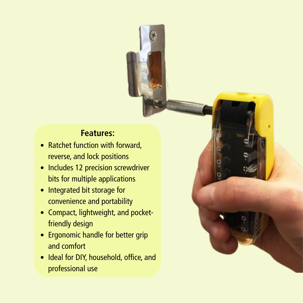 Stanley STA62635 Ratchet Screwdriver Set with 17 Bits & Integrated Storage
