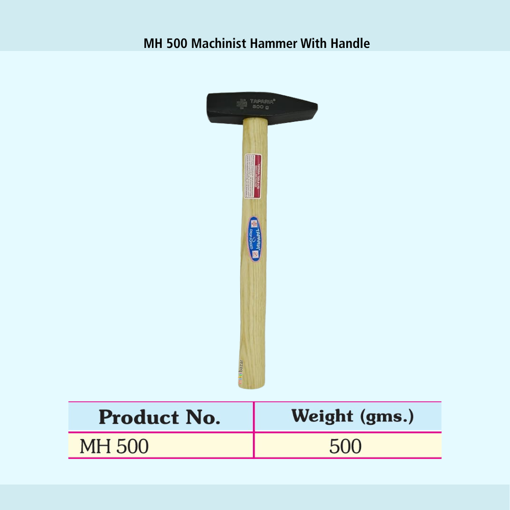 Taparia Machinist Hammer with Wooden Handle