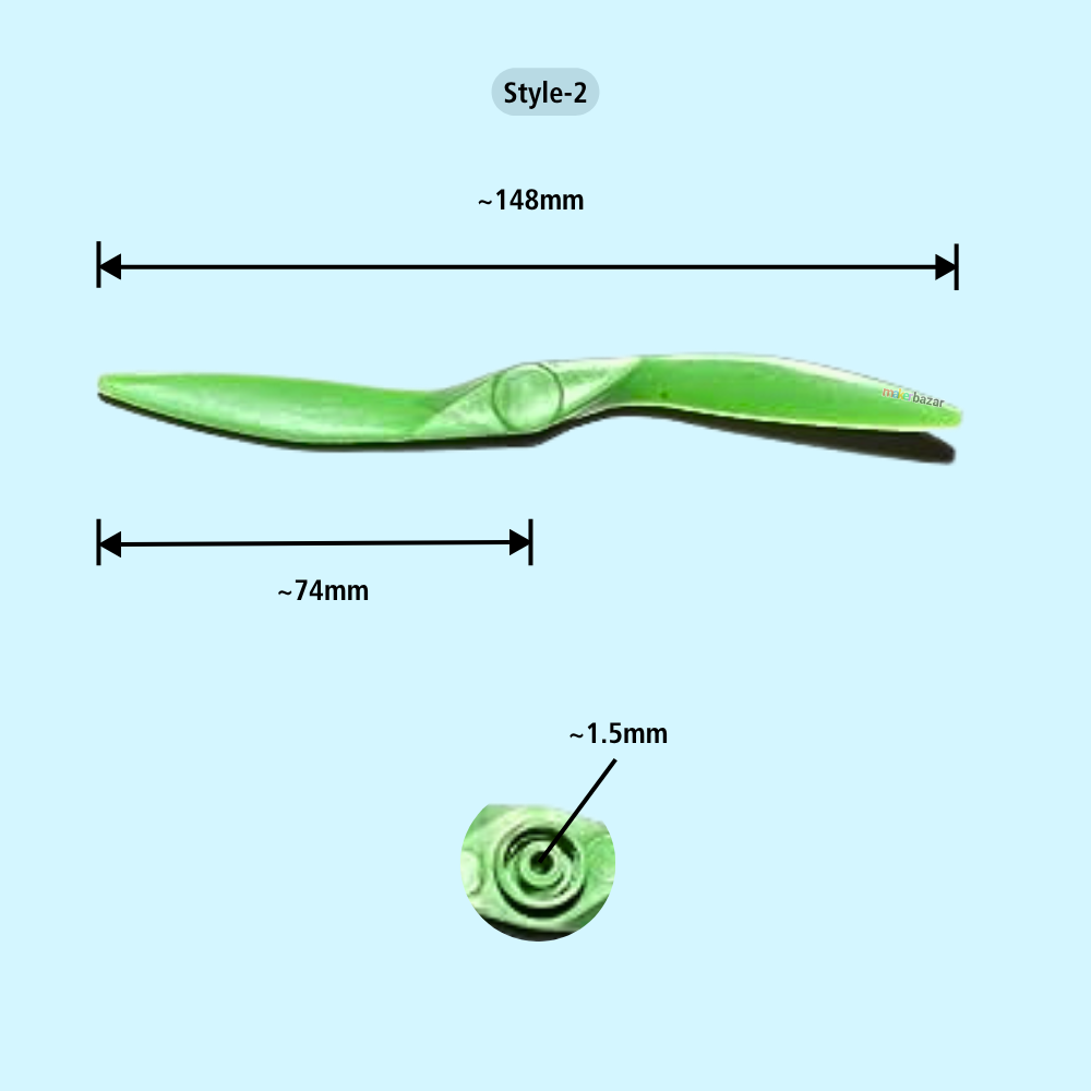 3-Inch Two Blade Plastic Fan Propeller