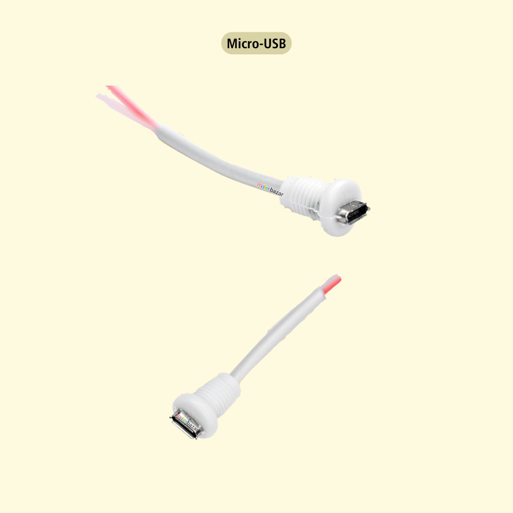 (Low Cost) Female USB Panel Mount Connector With Moulded Wire