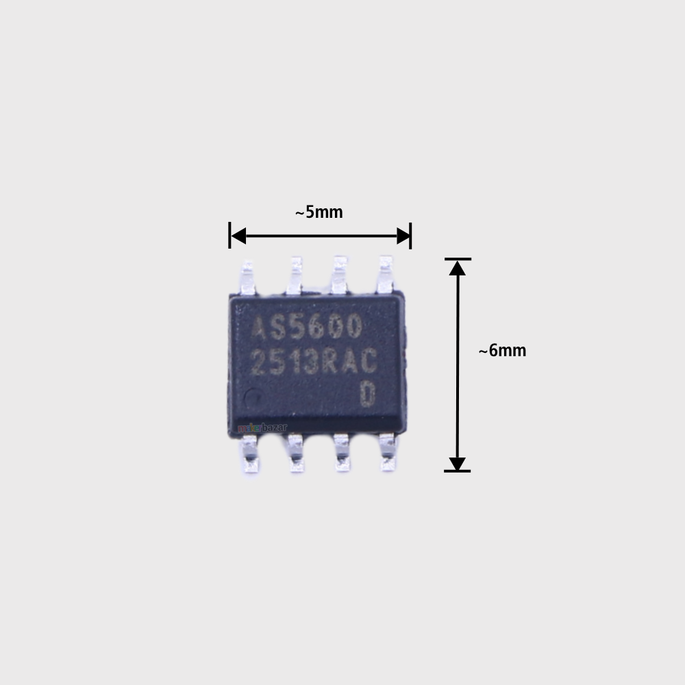 AS5600-ASOM AMS 360° Magnetic Rotary Position Sensor IC – SOIC-8 (ROHS)