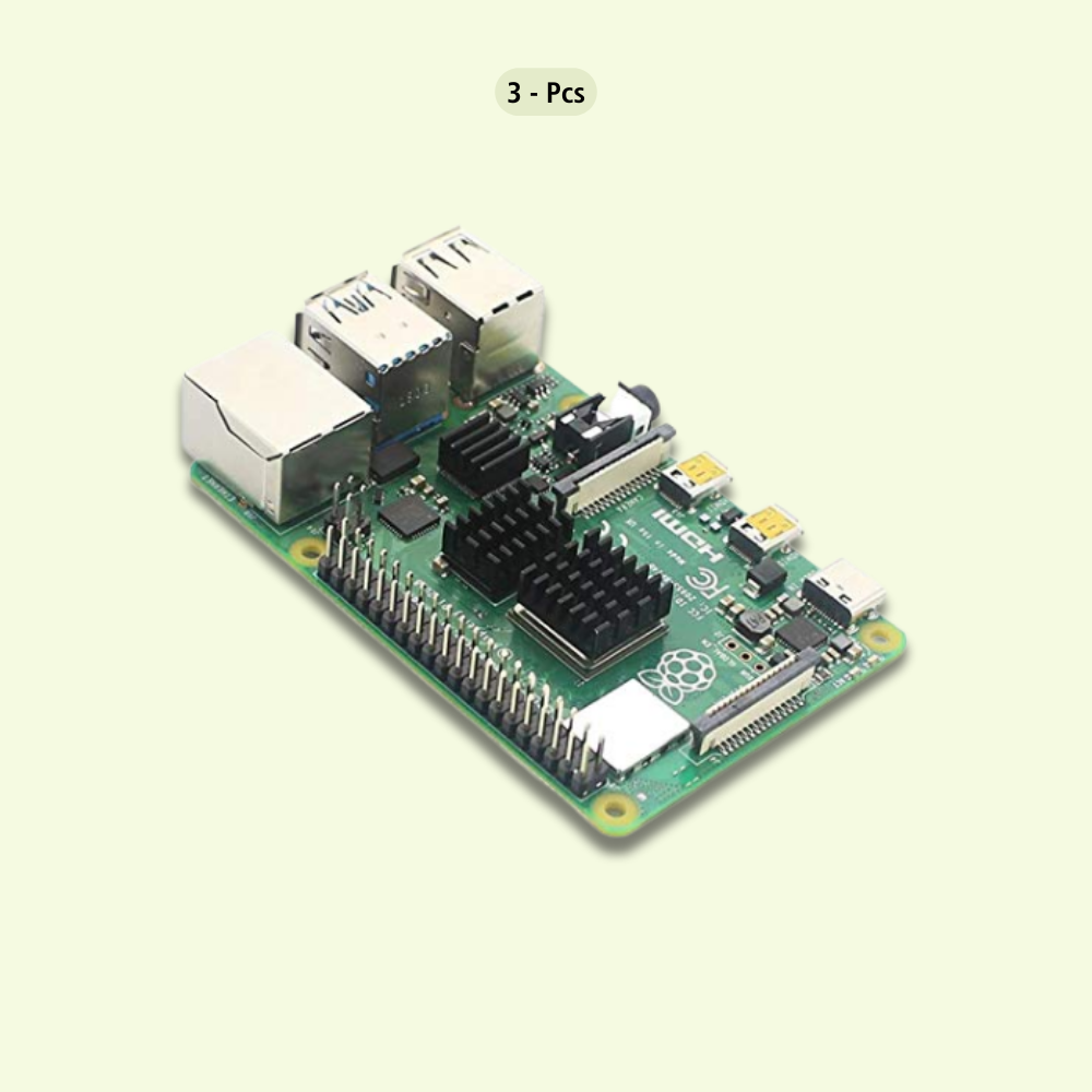 Aluminum Heatsink with Thermal Tape for Raspberry Pi 4 Model B - Black